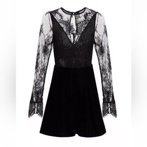 NWT Free People marlie lace and velvet dress